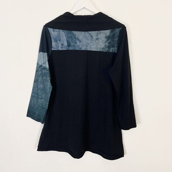 Parsley & Sage Blue Cowl Neck Long Sleeve Top - Picture 2 of 4